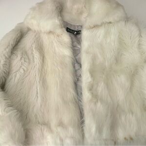 Baby Phat Coat Faux Fur Fluffy Cream M vintage